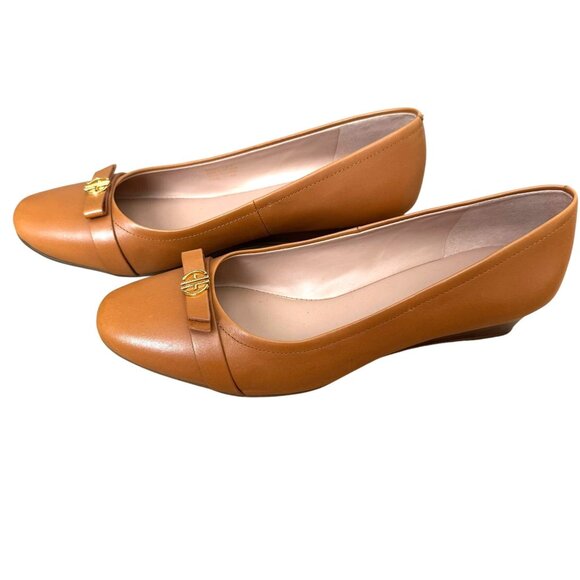 Cole Haan Malta Slip-On Wedge Leather Shoes | Size 9.5 | Pecan | Worn Once - Picture 5 of 9